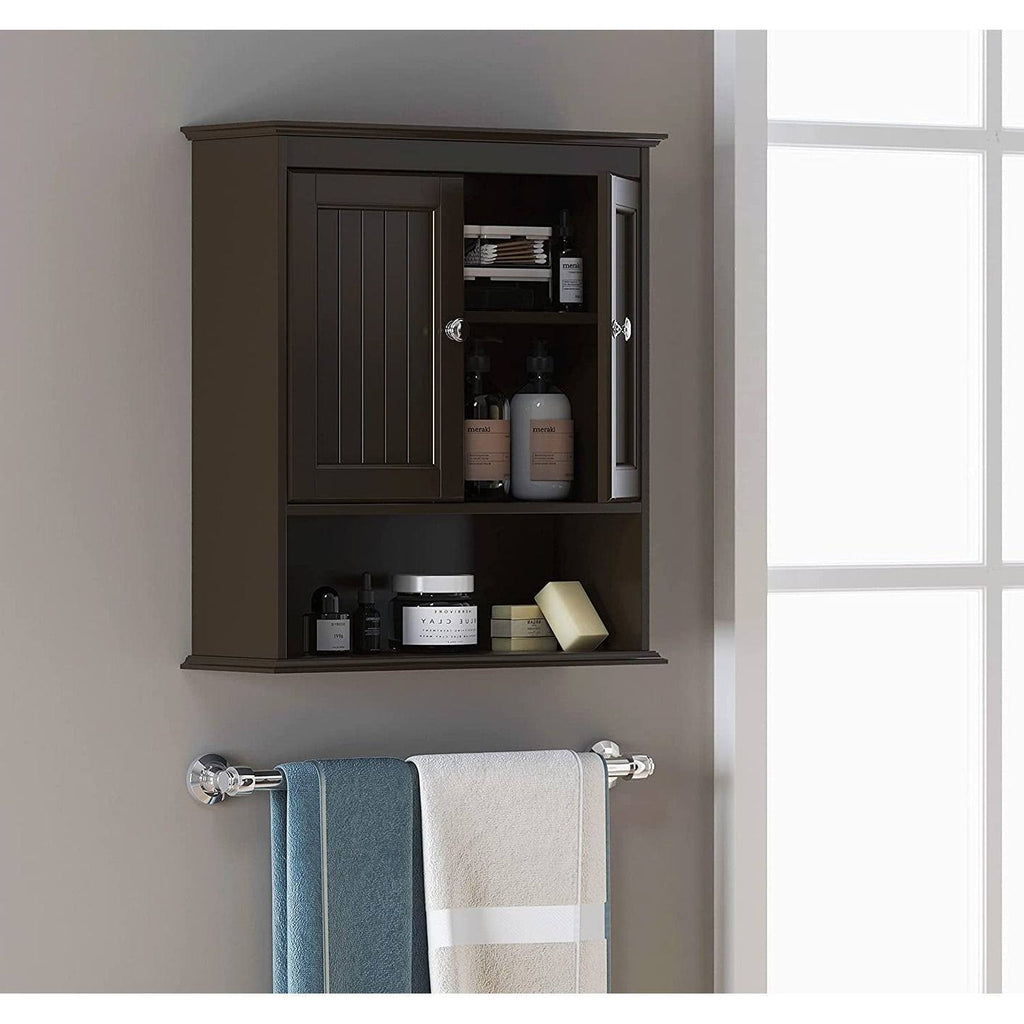 White Wooden Bathroom Wall Storage Cabinet V23470