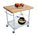 2 Tier Gourmet Cart with Maple Butcher Block Top R172882