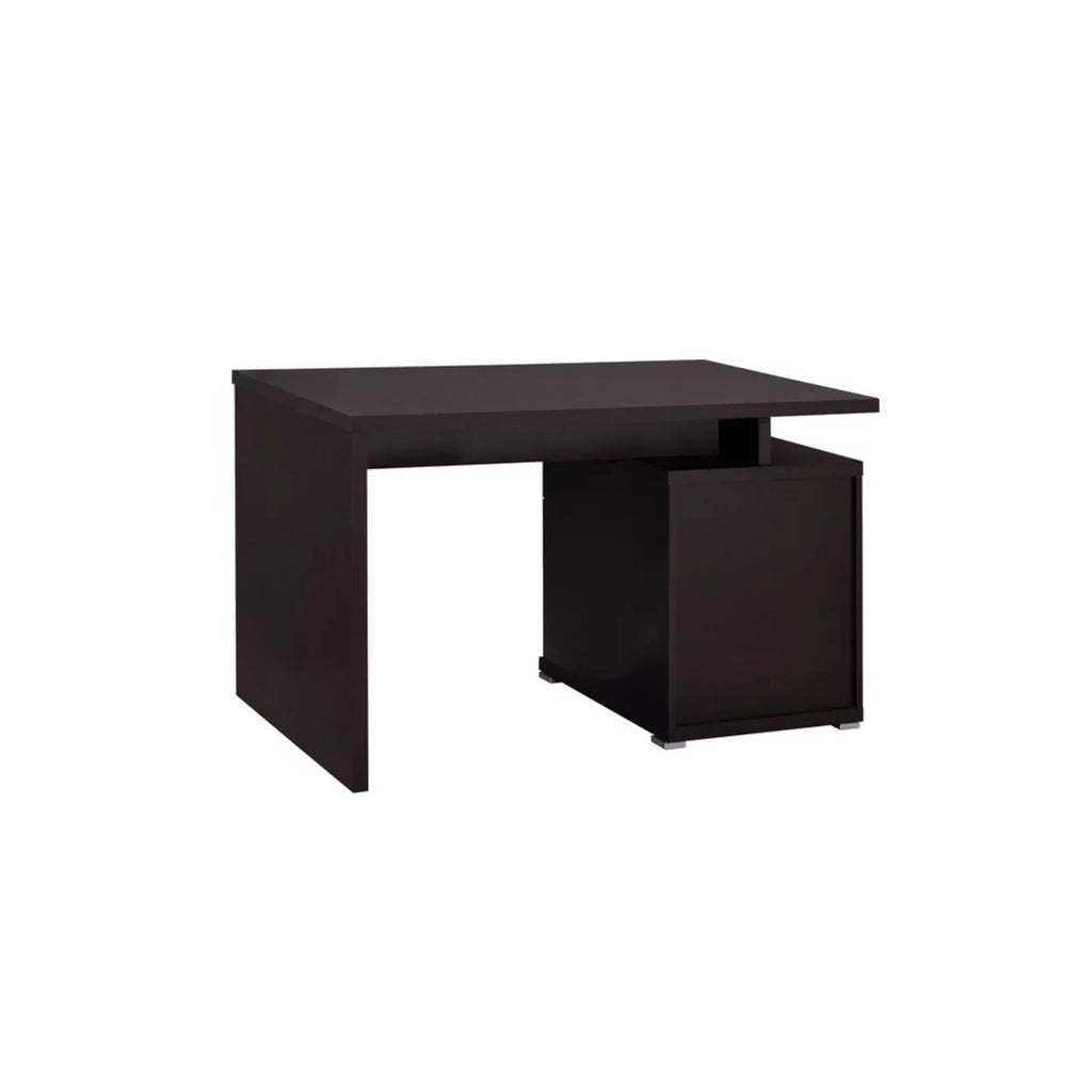 2-drawer Office Desk with Cabinet Cappuccino F530