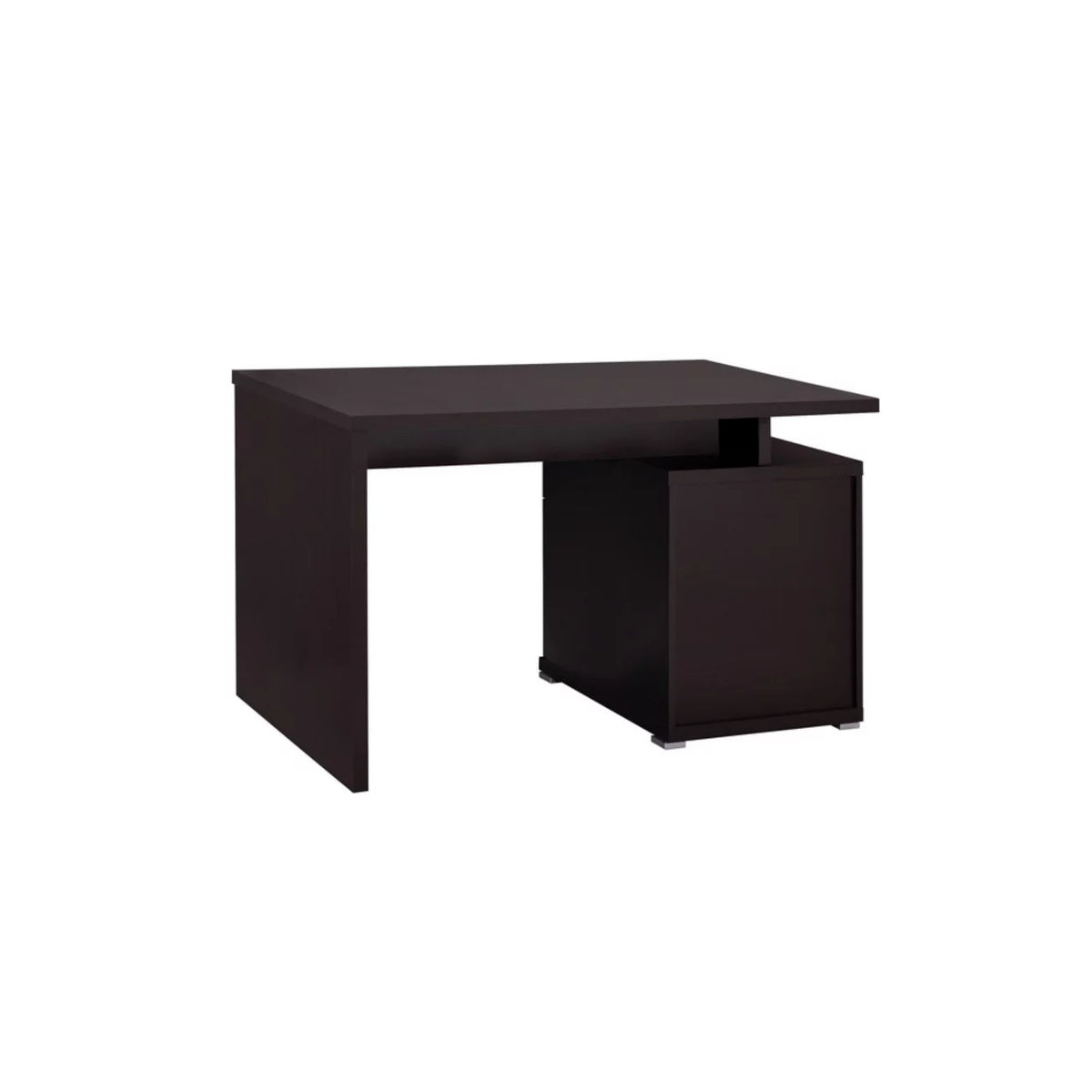 2-drawer Office Desk with Cabinet Cappuccino F530