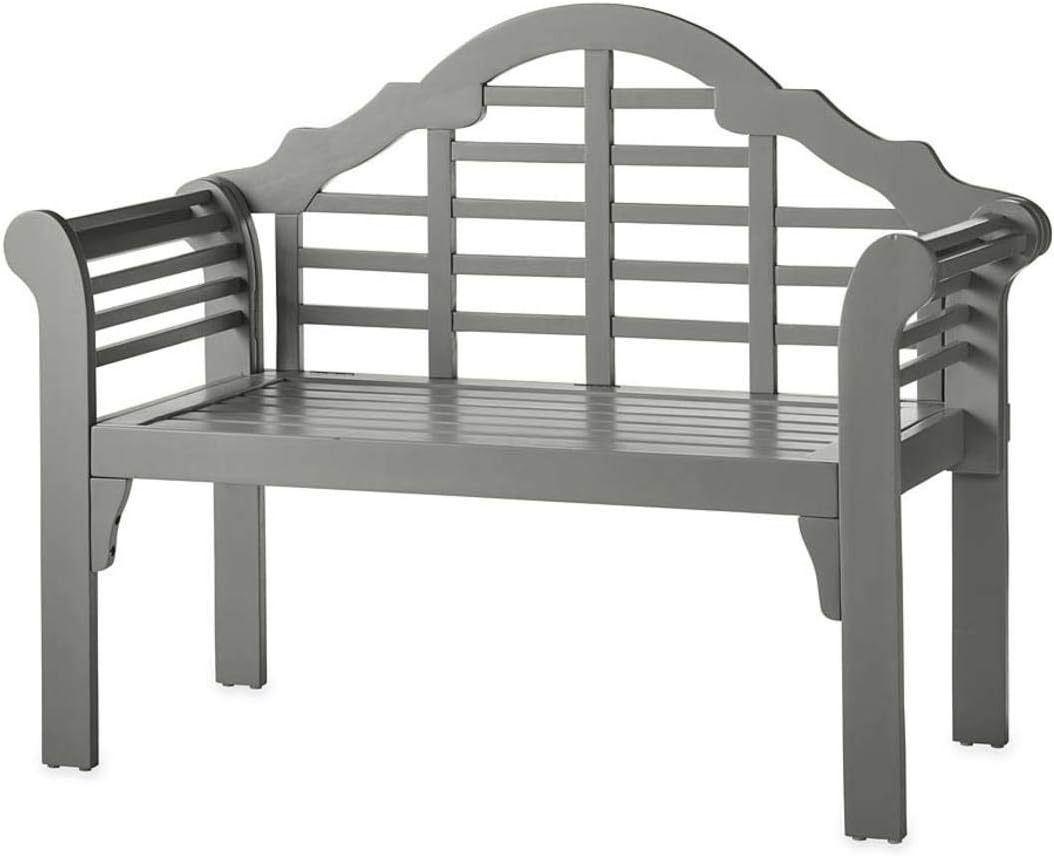 Black Eucalyptus Wood Garden Bench N48495