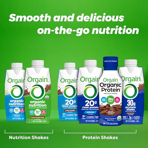 Vegan Protein Shake, Smooth Chocolate, 16g Plant Based, 11 Fl Oz (Pack of 12) W57554