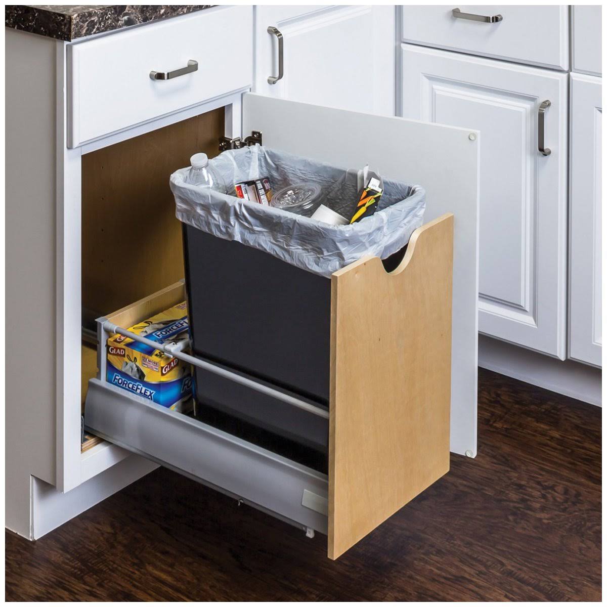 50 Quart Double Gray Pullout Waste Container System X659987