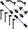 12pc Front Suspension Kit with Tie Rod Ends Ball Joints Sway Bars Idler Arm Pitman Arm O27926