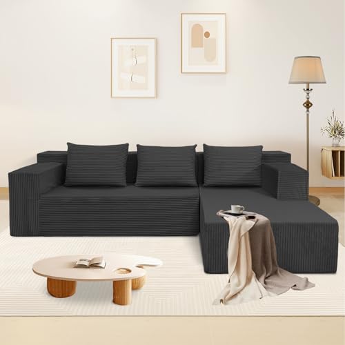 60" Memory Foam Fold Sofa Bed with 2 Pillows Dark Gray Z117600