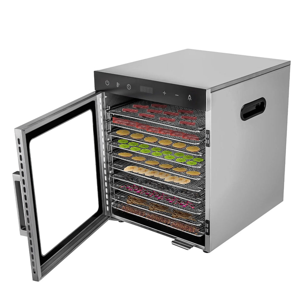 10 Stainless Steel Trays 800W Digital Food Dehydrator N47493