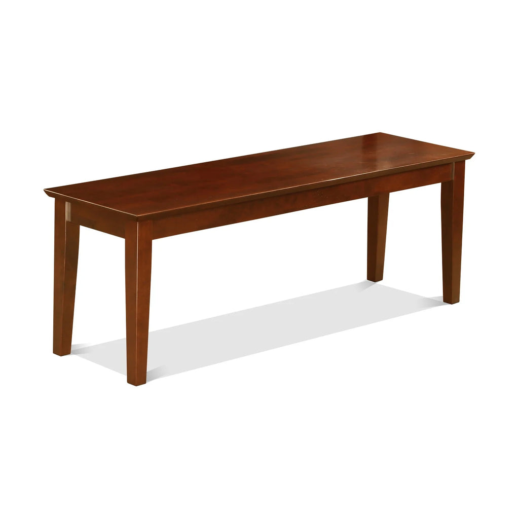 5 Piece Mahogany Rectangular Dinette Set with Leather Seat F8884