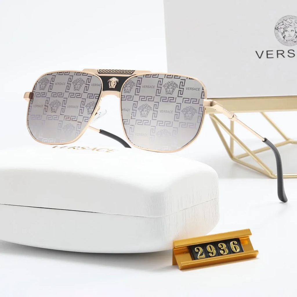 Round Stripe Printed Polarized Sunglasses Y409158