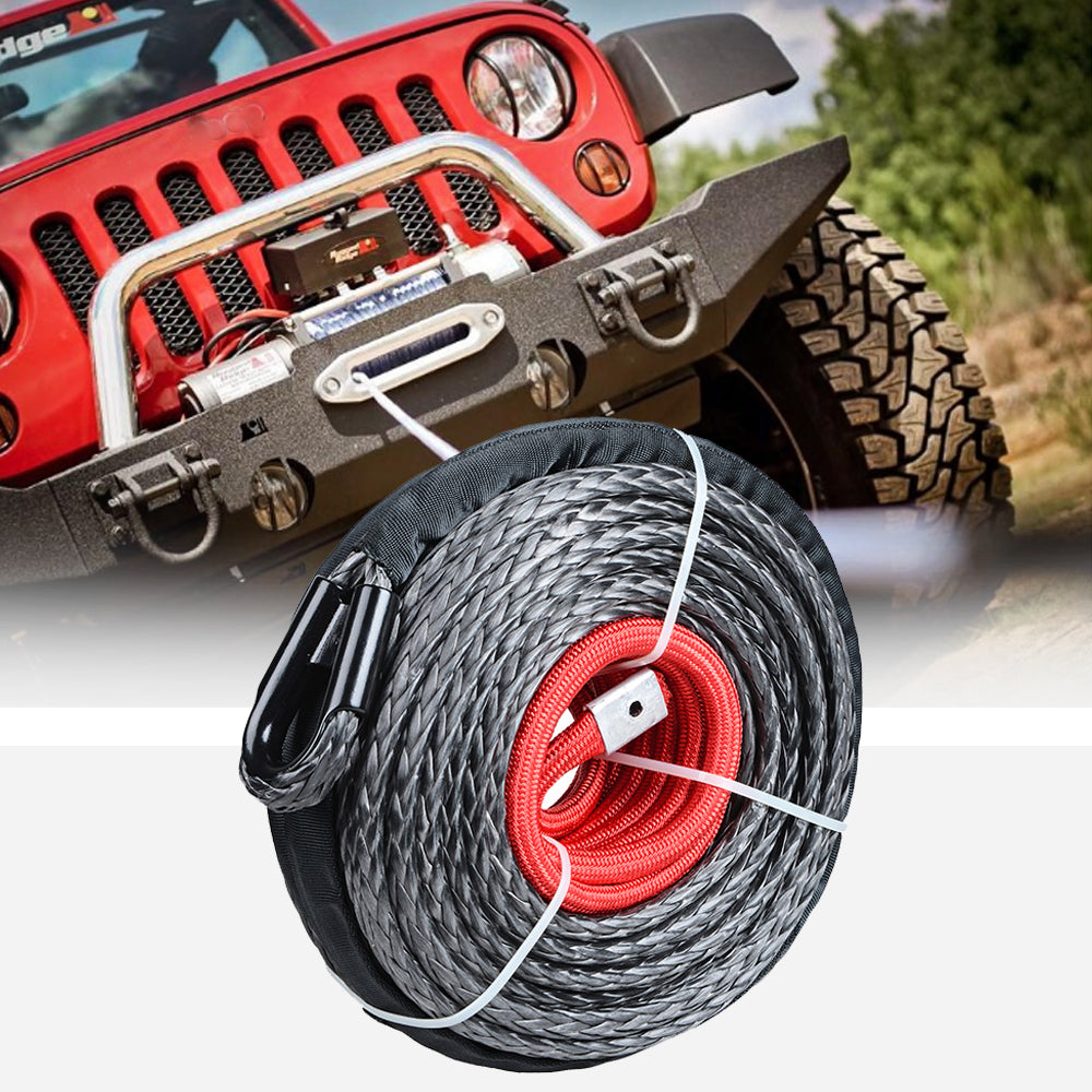 1/2" x 92ft Synthetic Winch Rope (Black) X623589