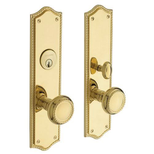 Satin Brass and Brown Dummy Handleset Trim Set P53071