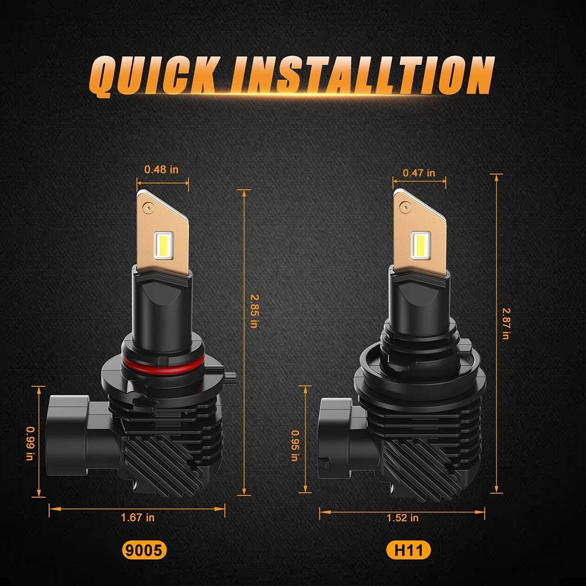 6500K Cool White LED Bulbs Combo, Pack of 4 Pack of 2 C8803