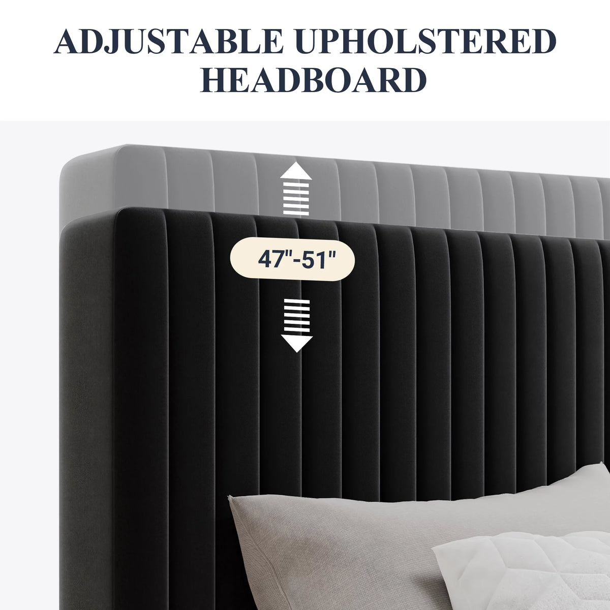 Pink Queen Size Upholstered Platform Bed Frame with Velvet Headboard C153333