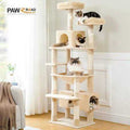 73 inch Multi Level Cat Tree with 7 Scratching Posts B490391