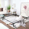 Adjustable Heavy Duty Steel Bed Frame with Headboard Brackets Black A5984