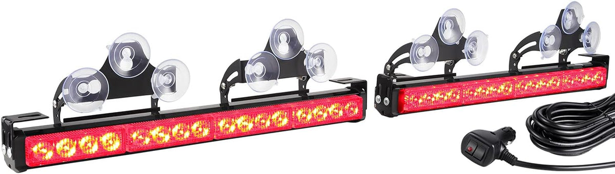 2 in 1 Blue LED Traffic Advisor Strobe Light Bar Pack of 2 P700971