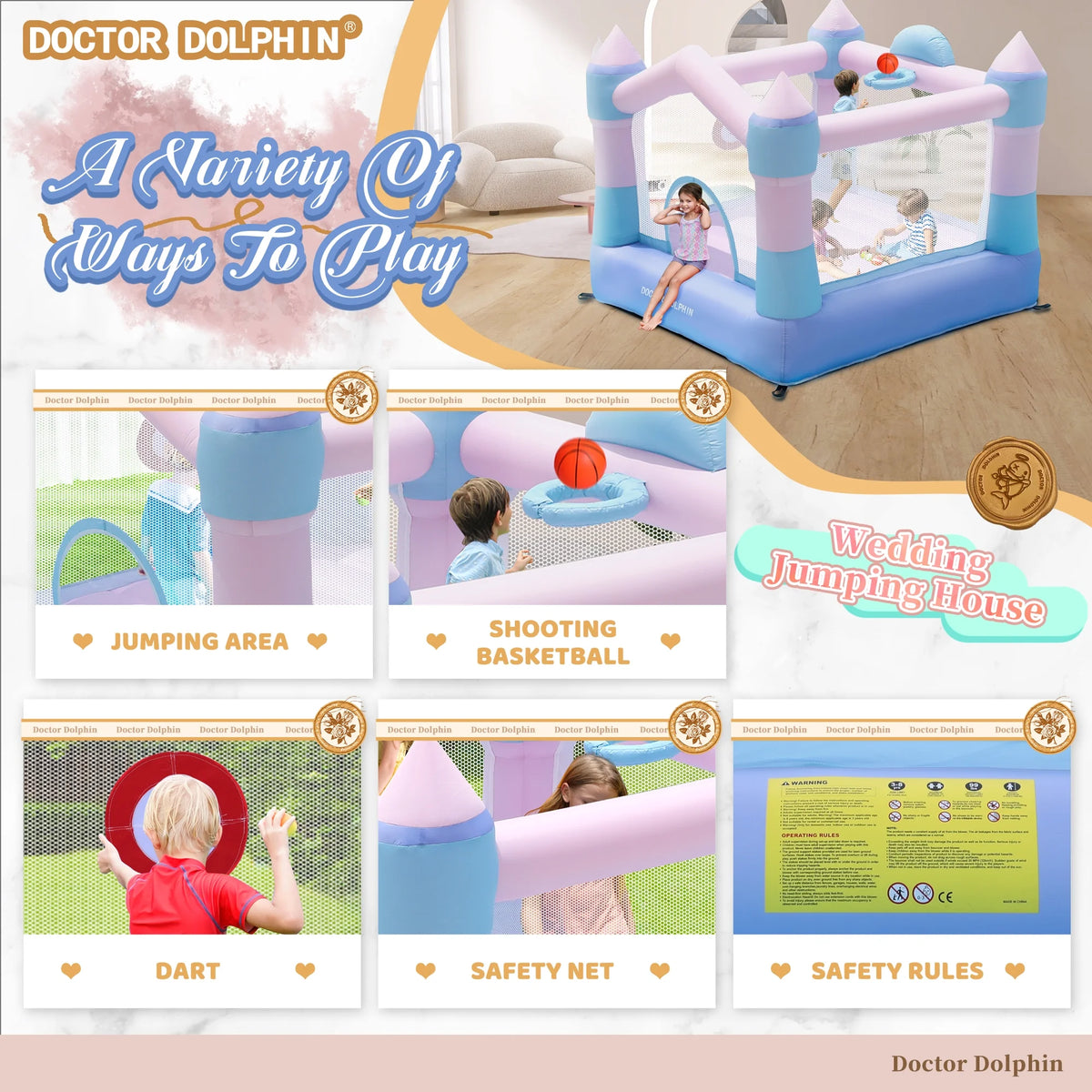 Inflatable Bounce House with Blower K21717